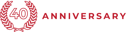 Aniversary 40 Tapia Brothers red logo